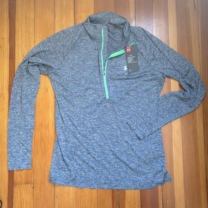 Under Armour Heat Gear 1/4 zip blue heather